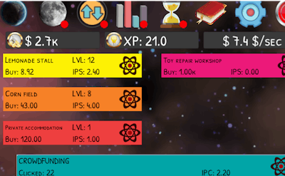 Moonbase Tycoon: бездействующий режим
