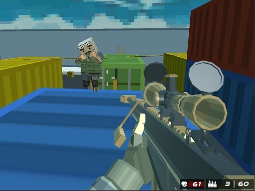 Стрельба Блочный бой Спецназ GunGame Survival